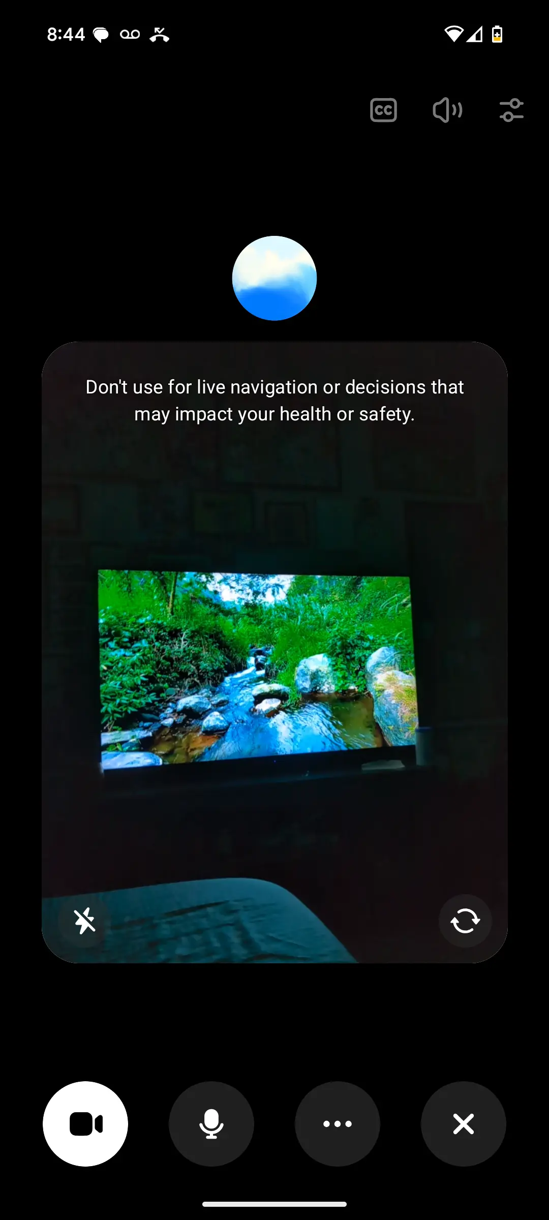 ChatGPT advanced voice mode interface showing video feed capability with a smartphone displaying the conversation screen