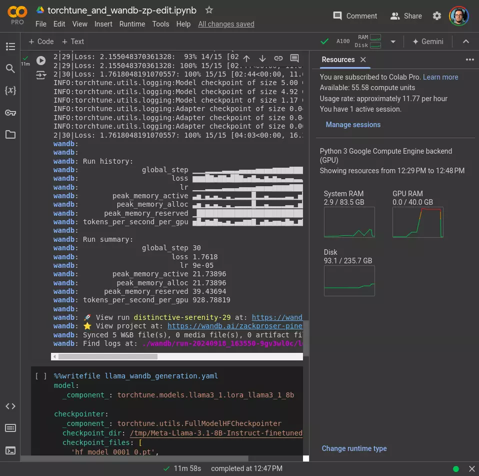 Google Colab High Ram