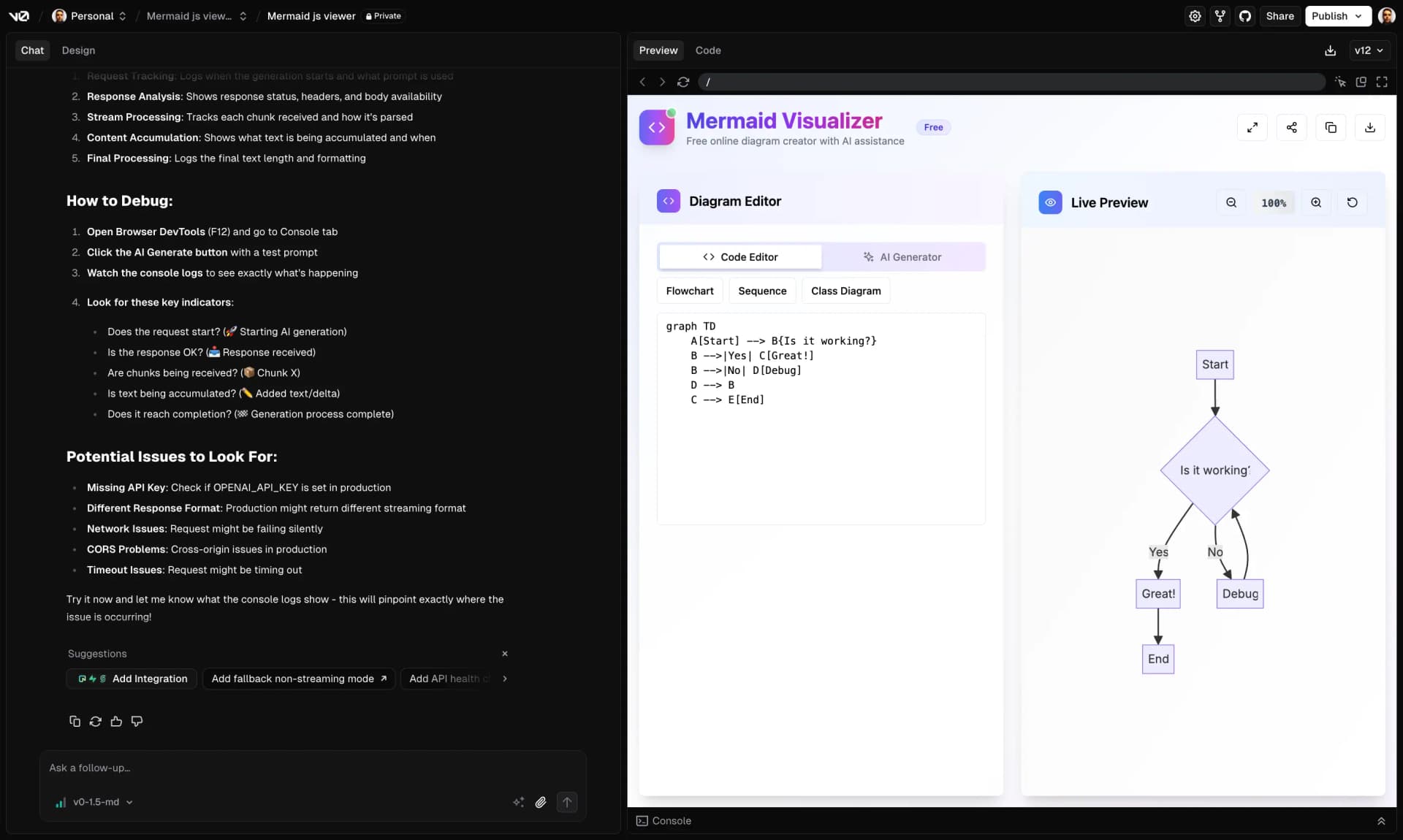 I got frustrated with other Mermaid tools so I just built my own and published it online immediately